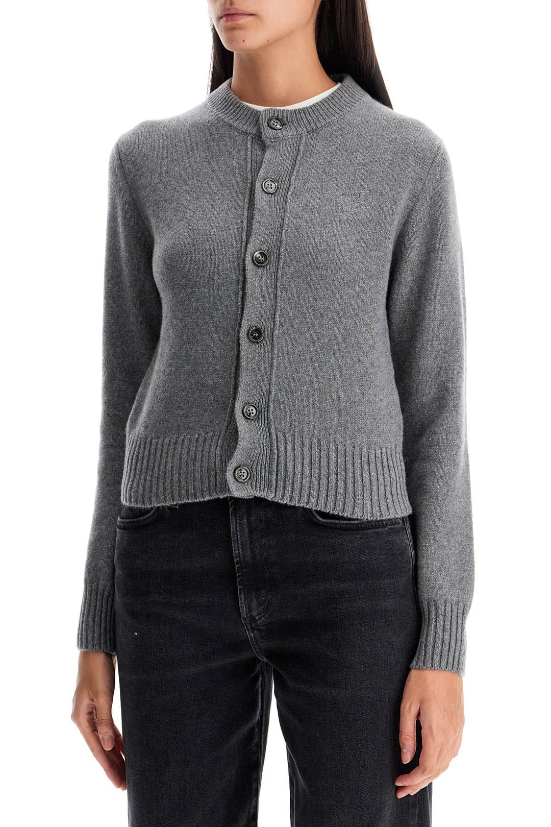 Cardigan Girocollo In Cashmere