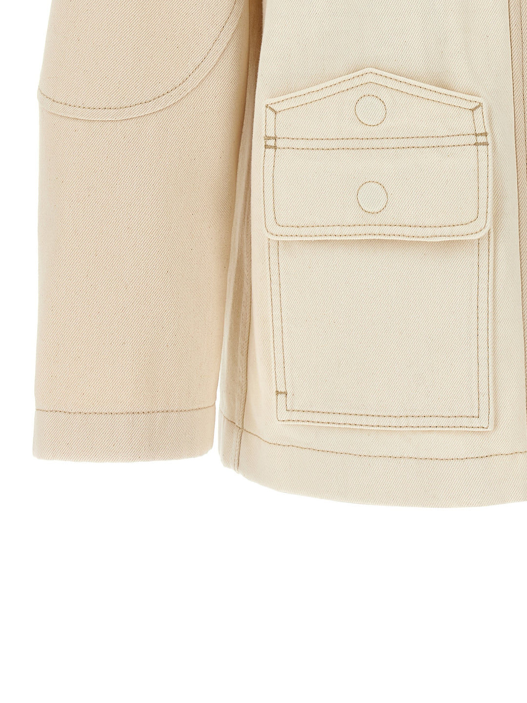 Denim Parka Giacche Beige