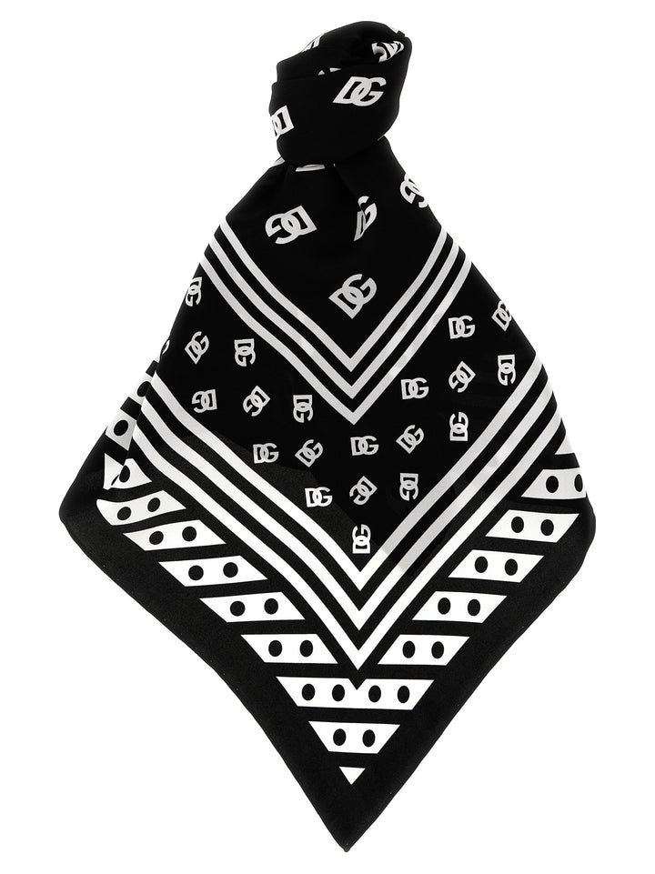 Logo Scarf Sciarpe Bianco/Nero