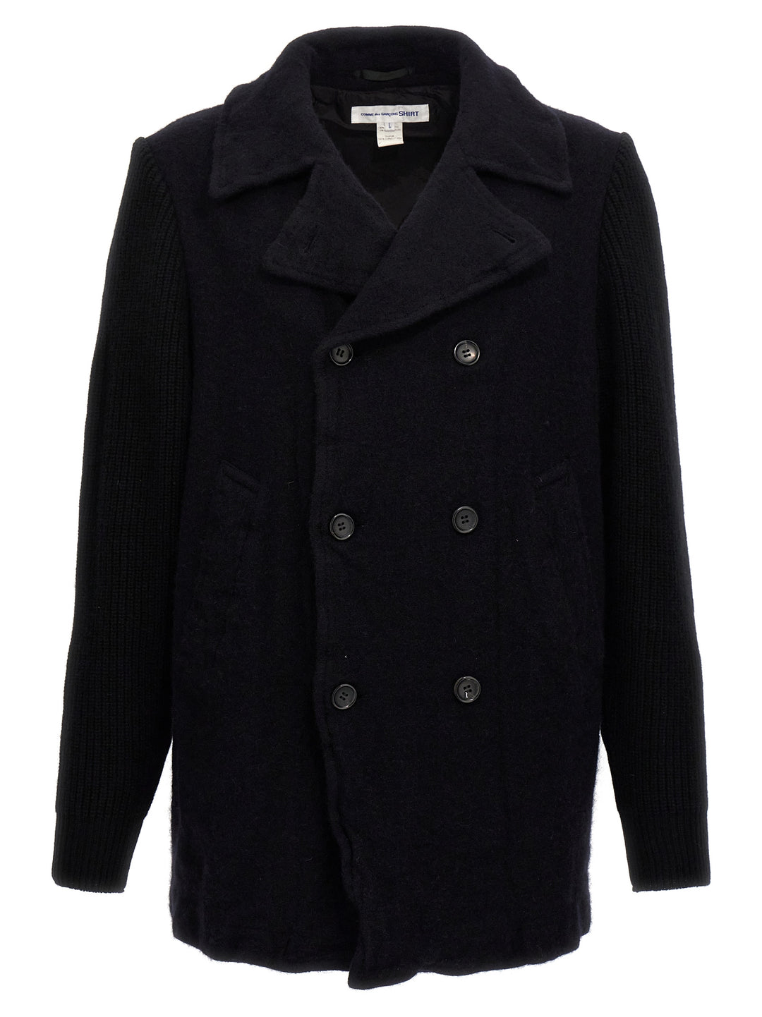 Double-Breasted Wool Coat Trench E Impermeabili Blu