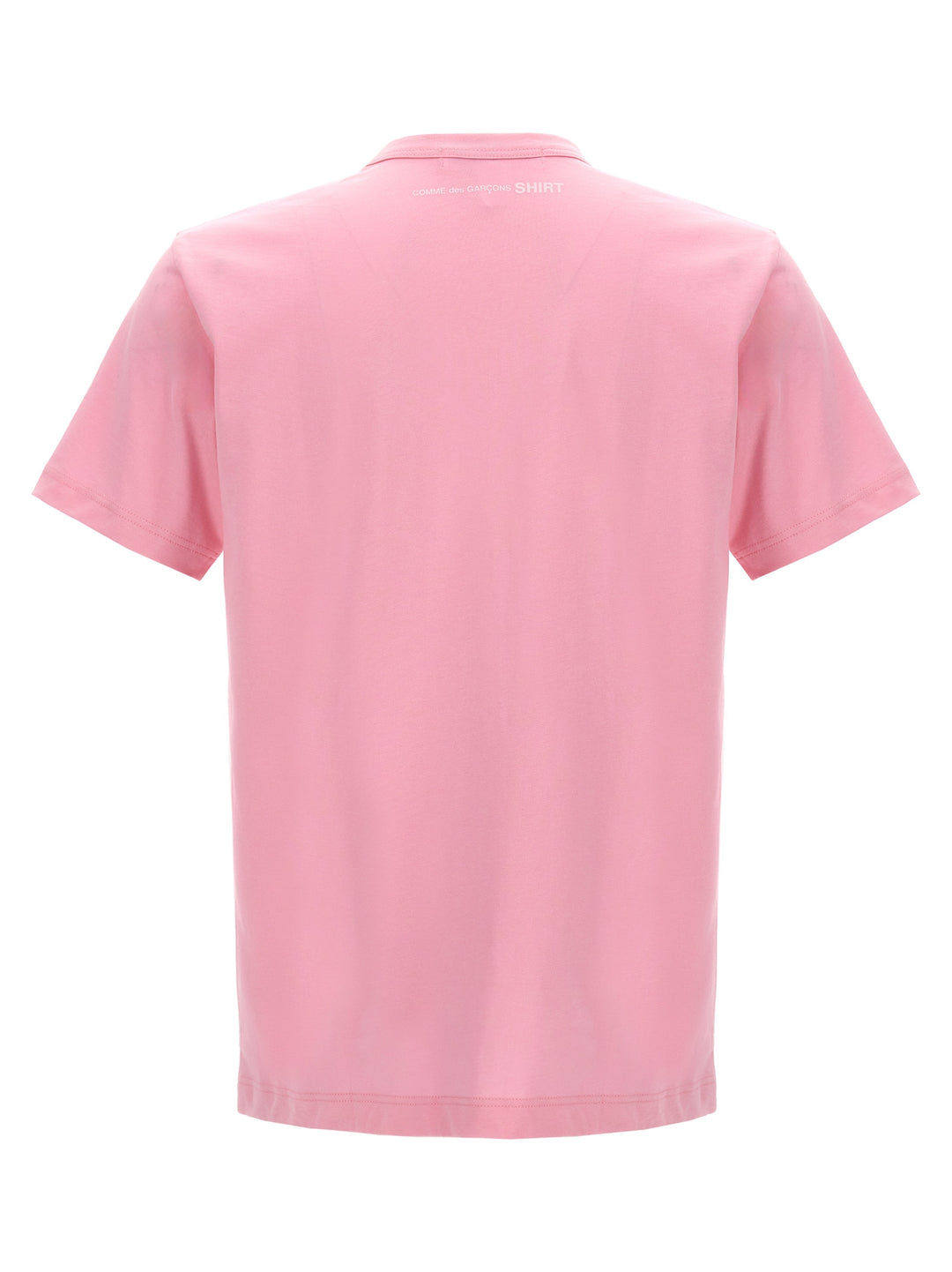 Logo Print Cotton T Shirt Rosa