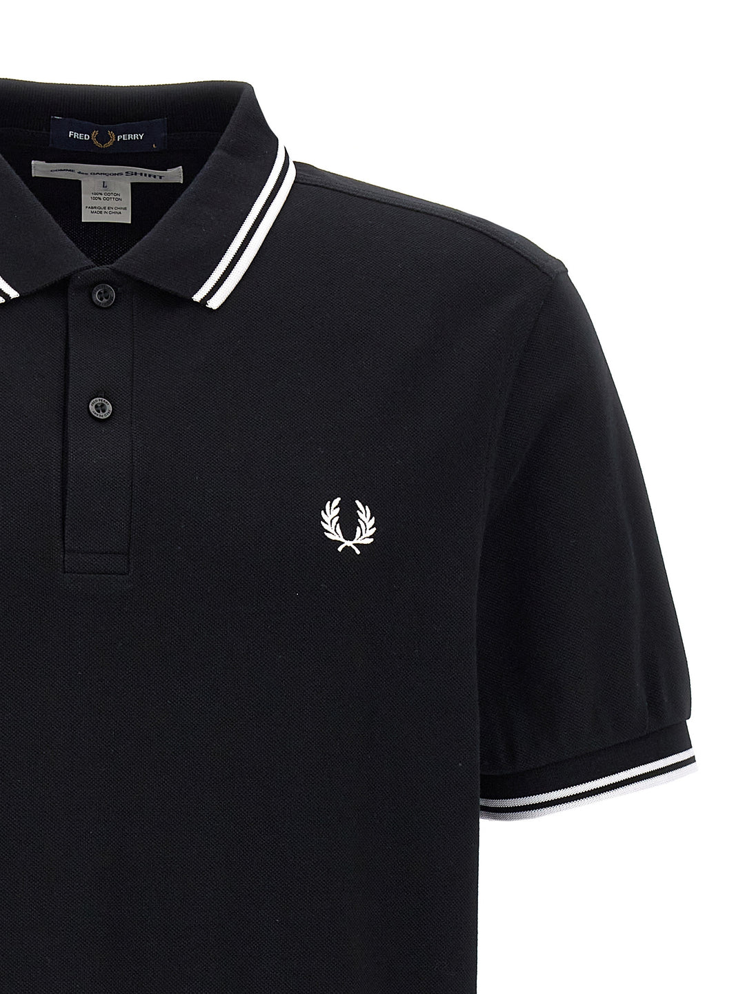 Comme Des GarçOns Shirt X Fred Perry Polo Bianco/Nero