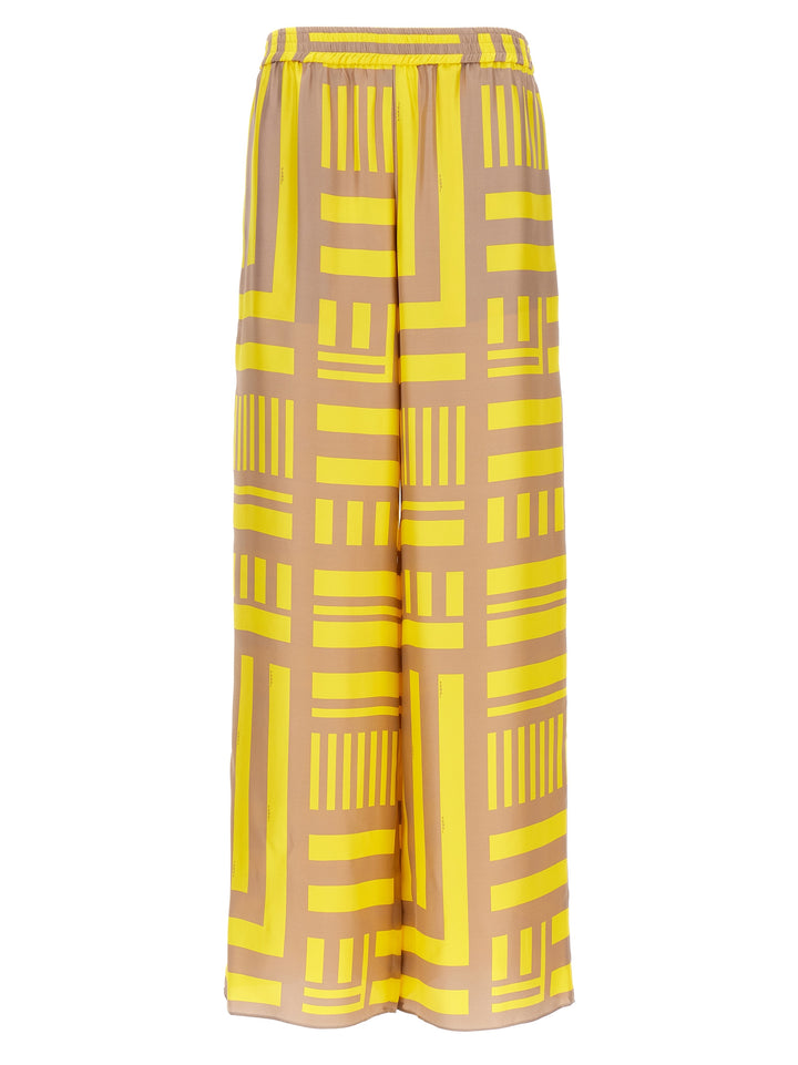 Fendi Labyrinth Pantaloni Giallo