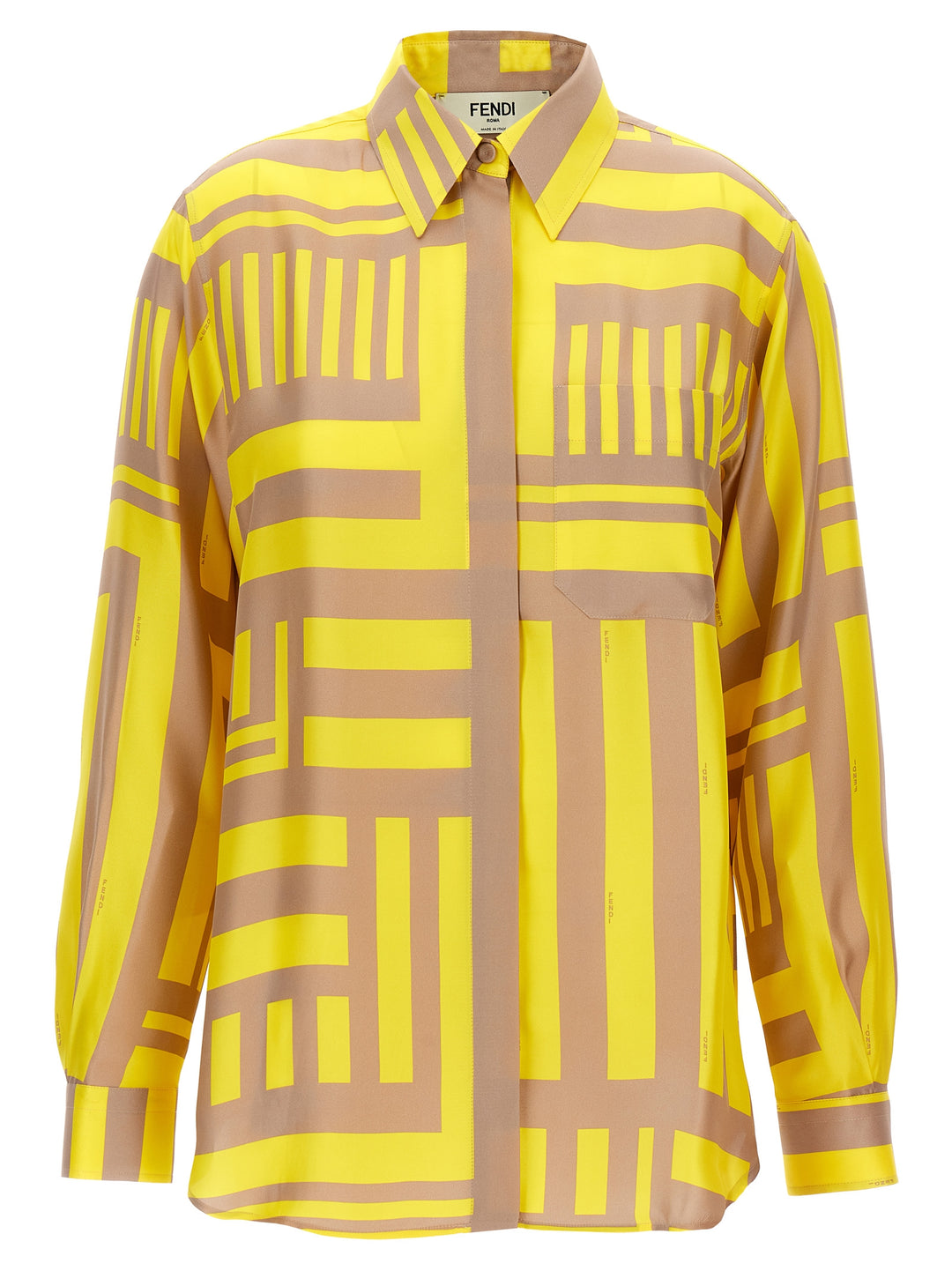 Fendi Labyrinth Camicie Giallo