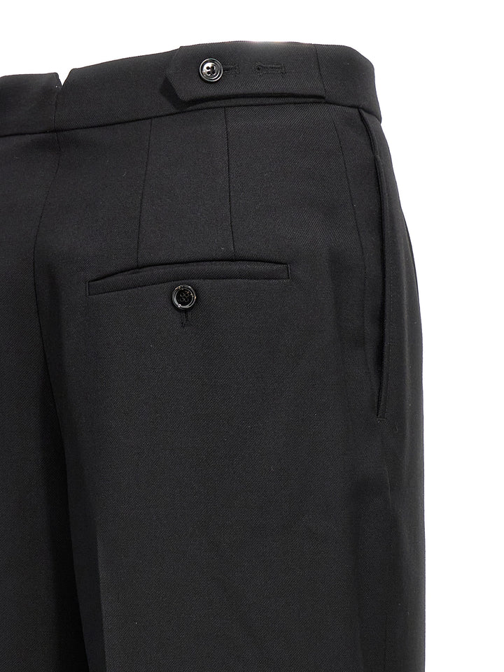 With Front Pleats Pantaloni Nero