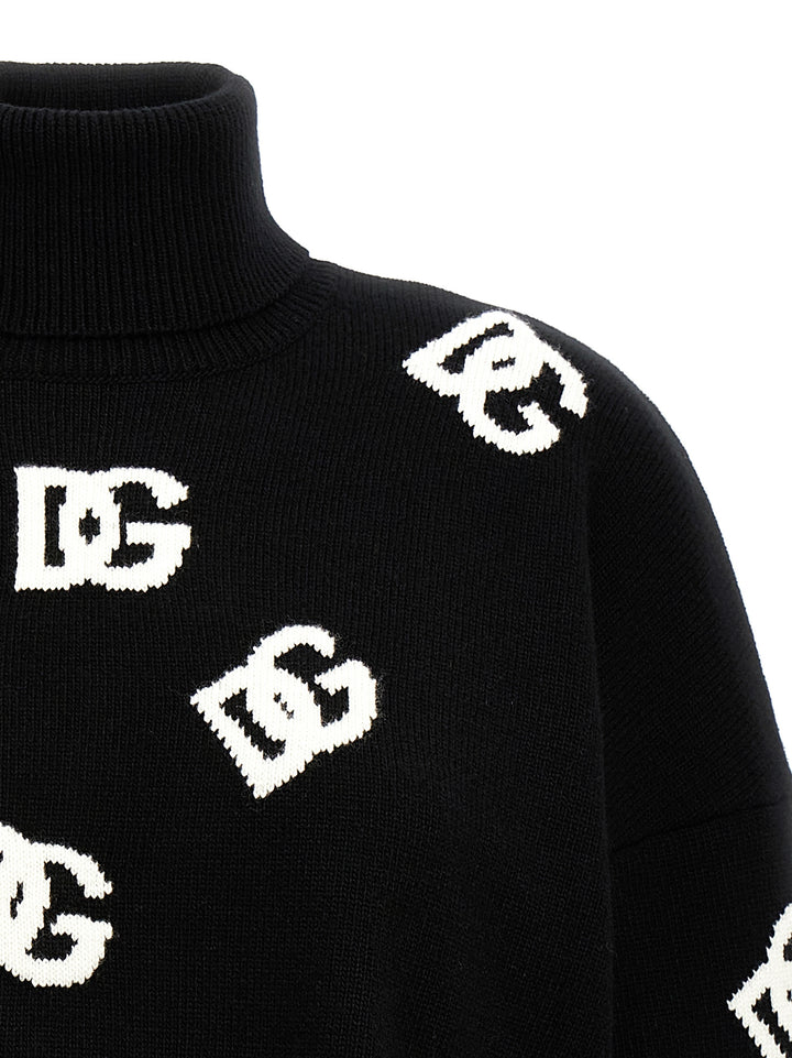 Jacqurd Logo Sweater Maglioni Bianco/Nero