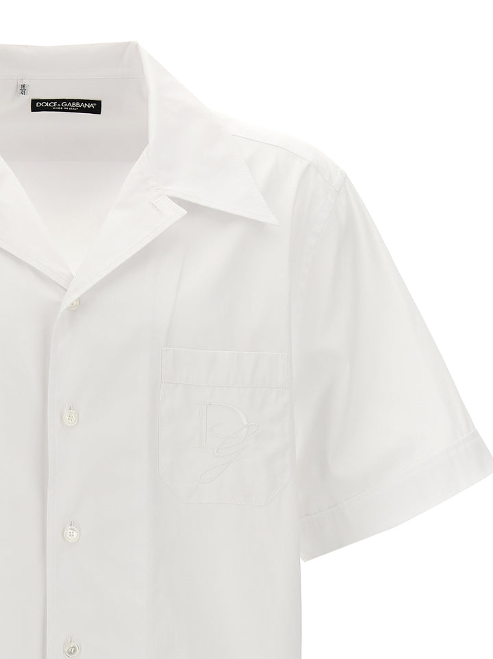 Logo Embroidery Shirt Camicie Bianco