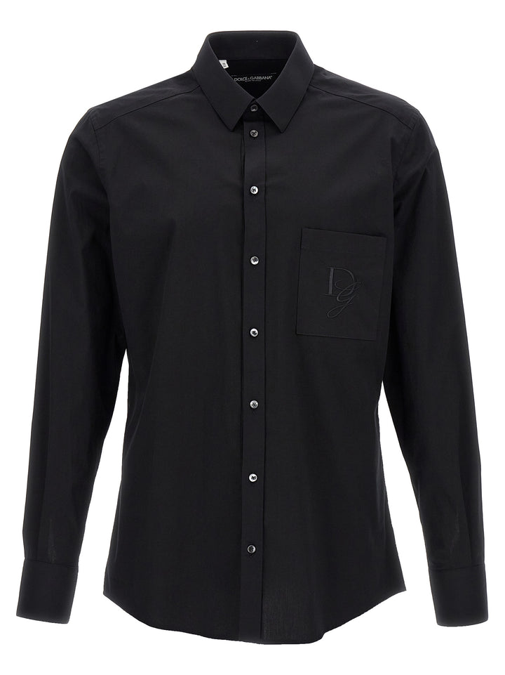 Logo Embroidery Shirt Camicie Nero