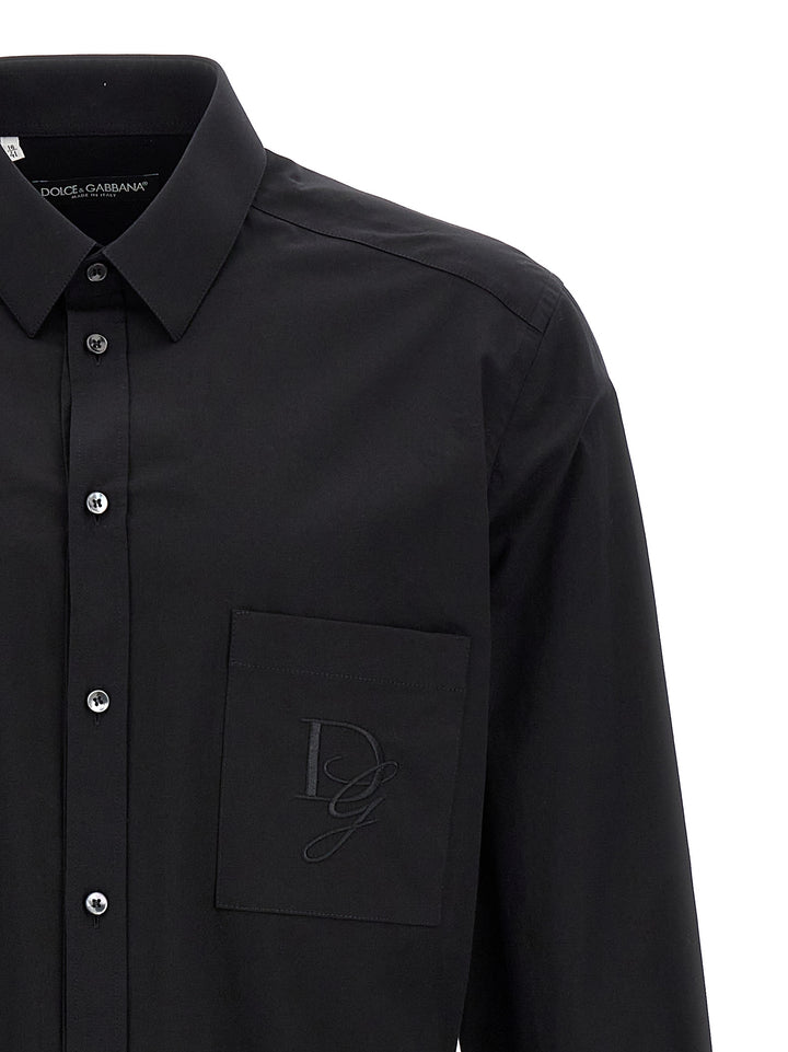 Logo Embroidery Shirt Camicie Nero