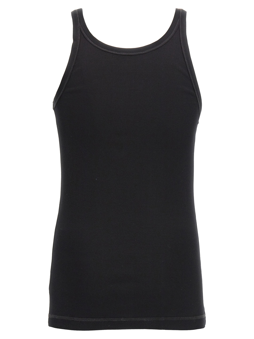 Logo Embroidery Tank Top Top Nero