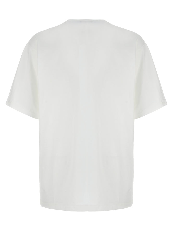 Logo Patch T Shirt Bianco