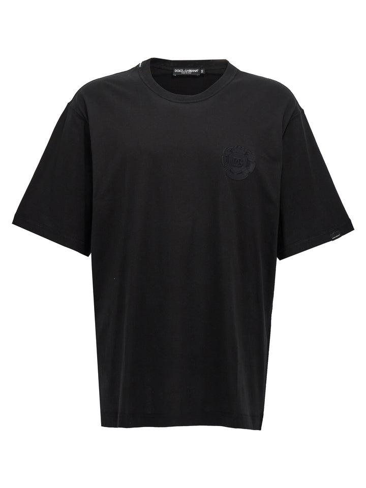 Logo Embroidery T Shirt Nero