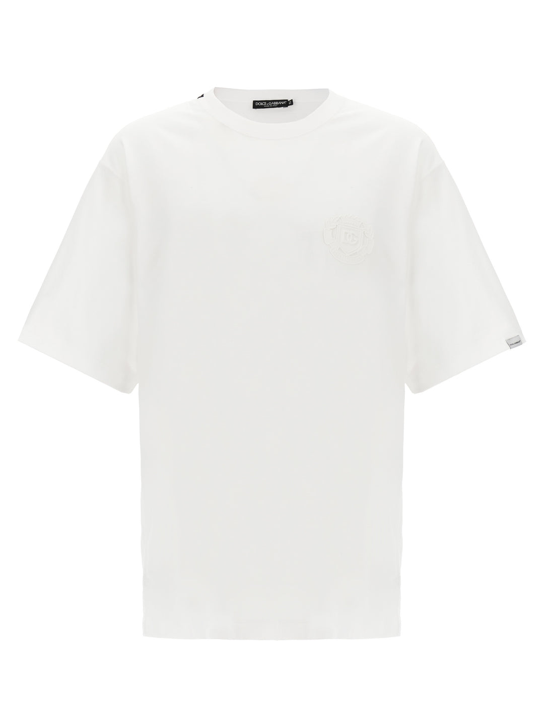 Logo Embroidery T Shirt Bianco