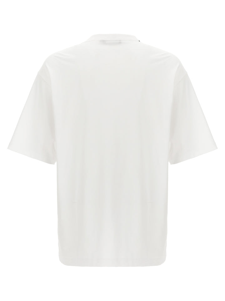 Logo Embroidery T Shirt Bianco