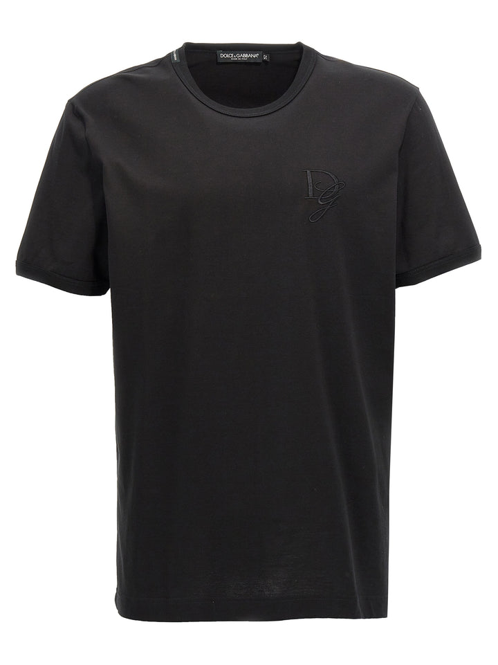 Logo Embroidery T Shirt Nero