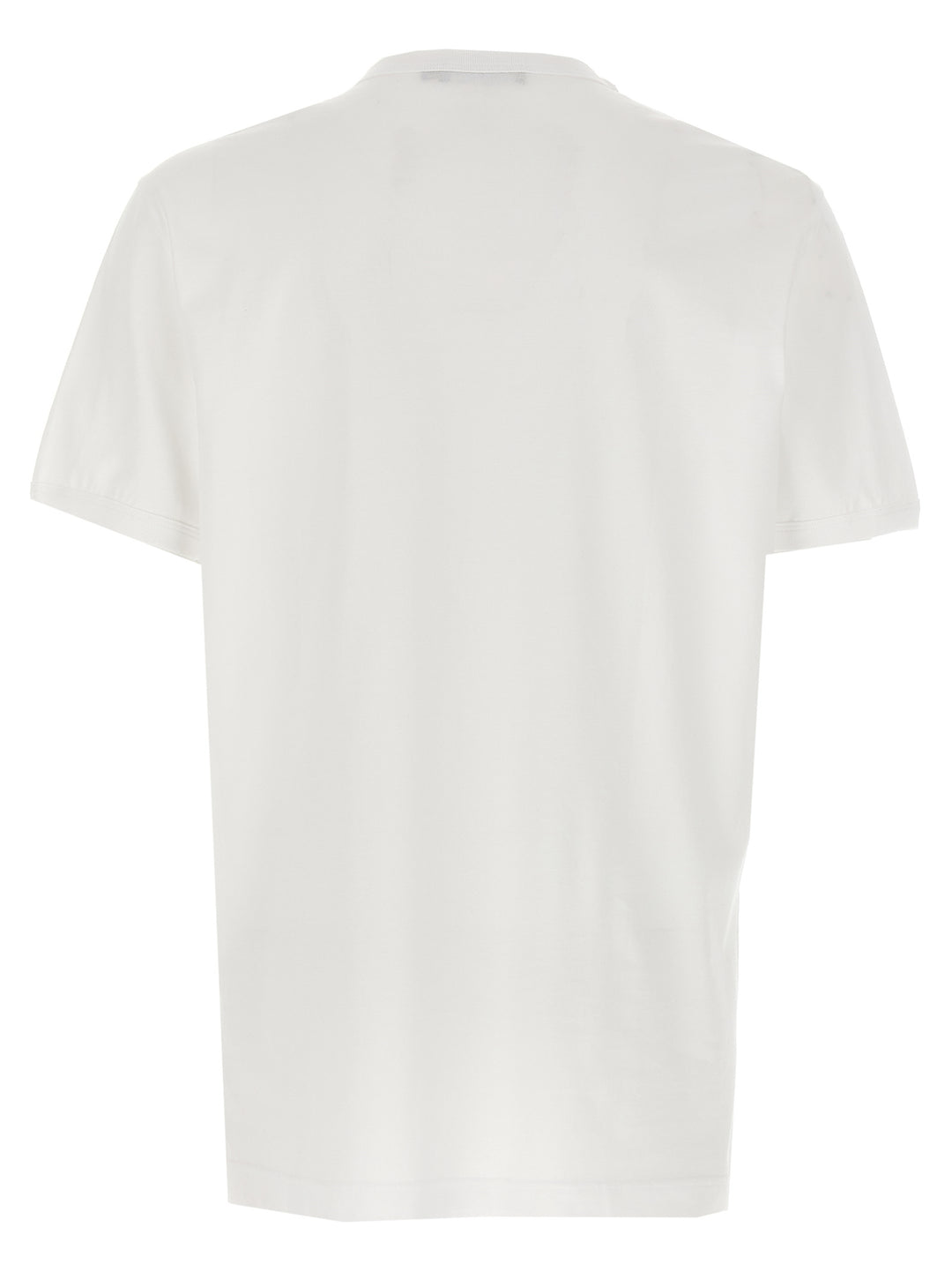 Logo Embroidery T Shirt Bianco