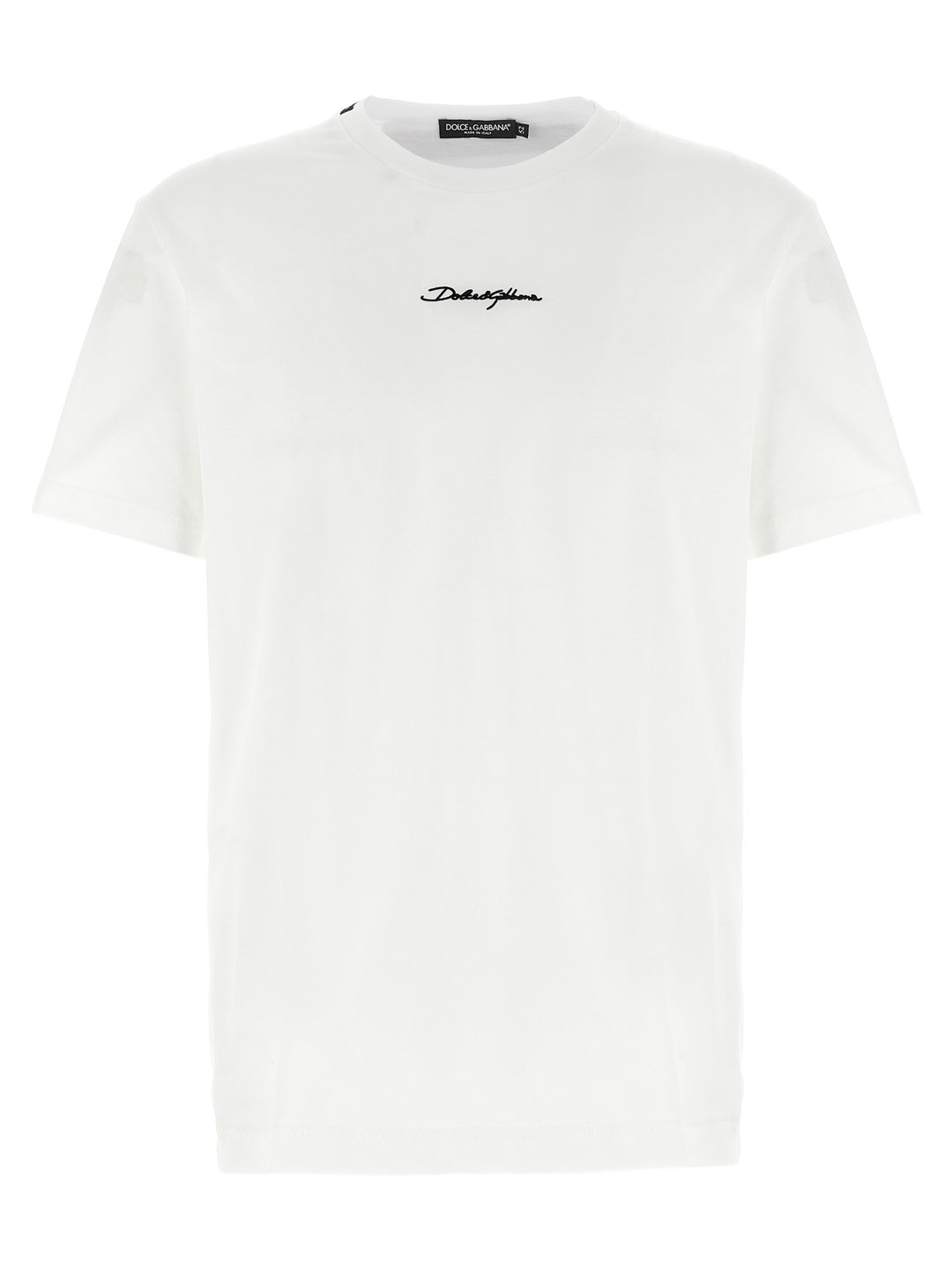 Logo Embroidery T Shirt Bianco