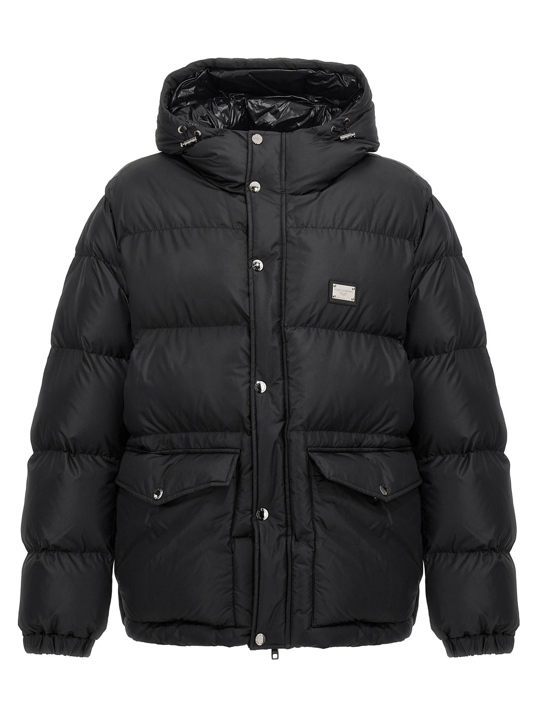 Logo Plate Down Jacket Giacche Nero