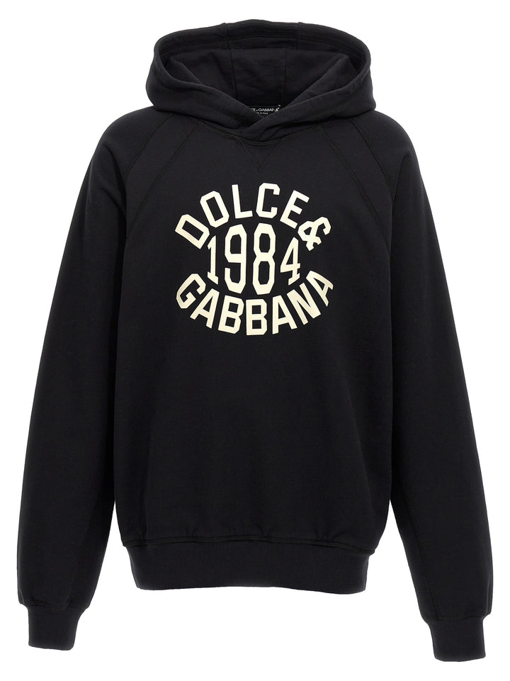 Logo Print Hoodie Felpe Nero