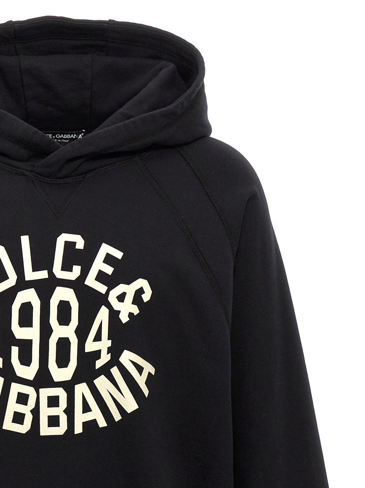 Logo Print Hoodie Felpe Nero