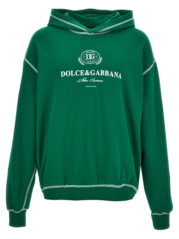 Logo Hoodie Felpe Verde