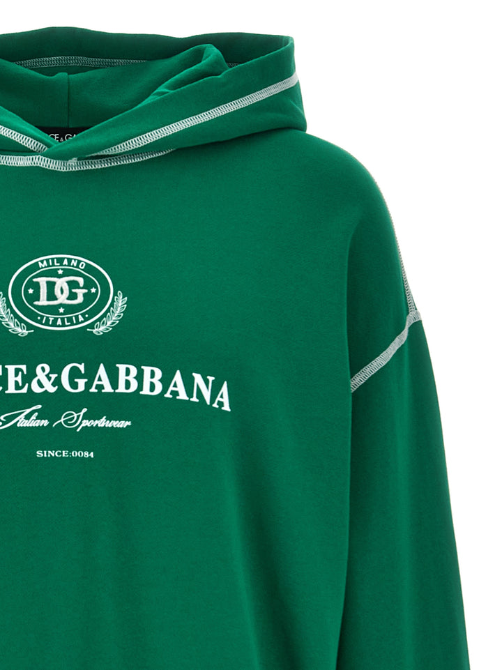 Logo Hoodie Felpe Verde