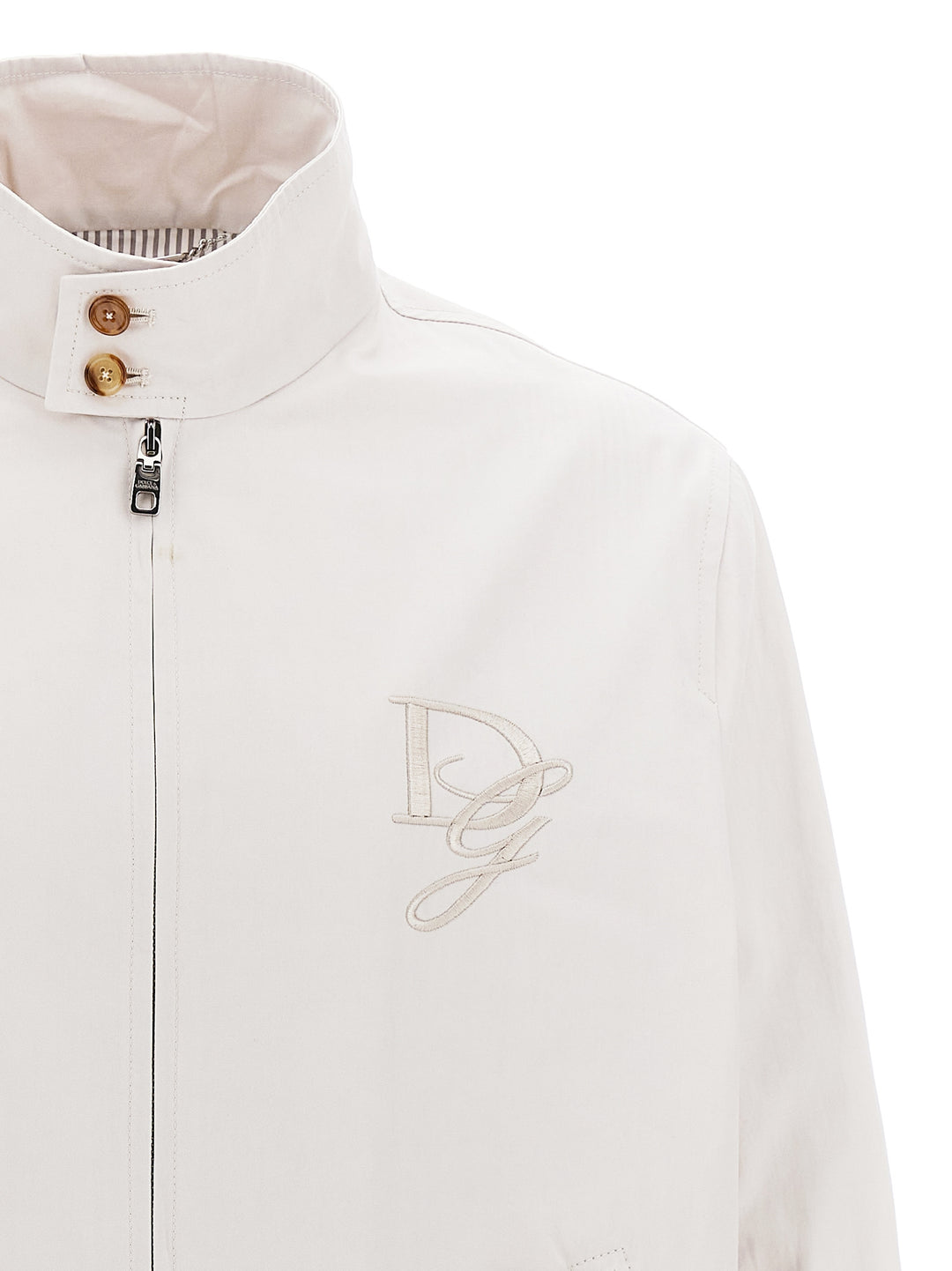 Logo Embroidery Jacket Giacche Beige