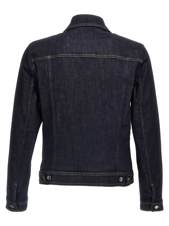 Logo Denim Jacket Giacche Blu