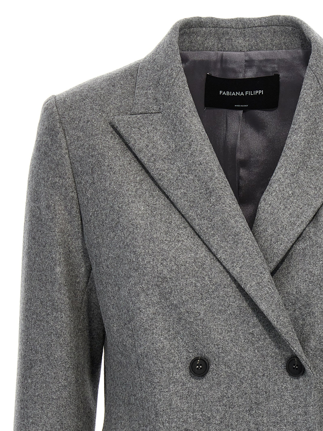 Double-Breasted Flannel Blazer Blazer And Suits Grigio