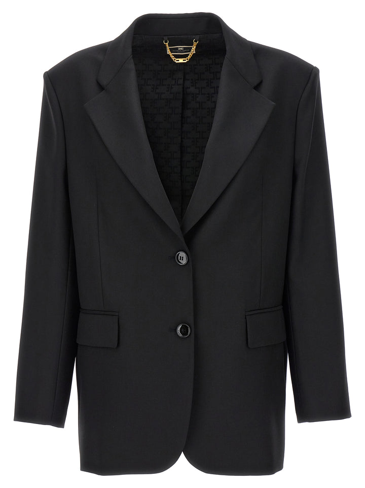 Double-Breasted Wool Blazer Blazer And Suits Nero