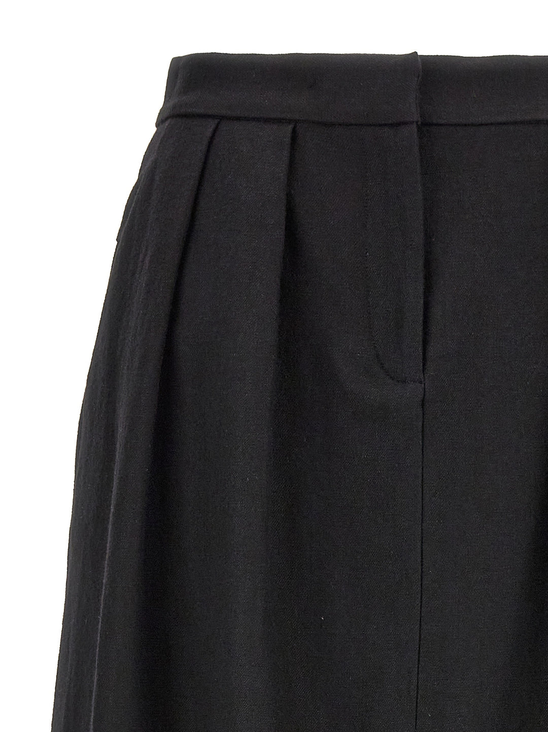 Wool Midi Skirt Gonne Nero