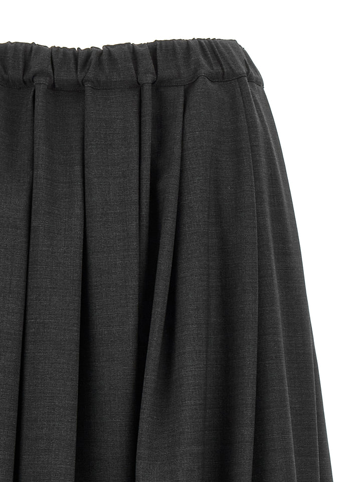 Pleated Midi Skirt Gonne Grigio