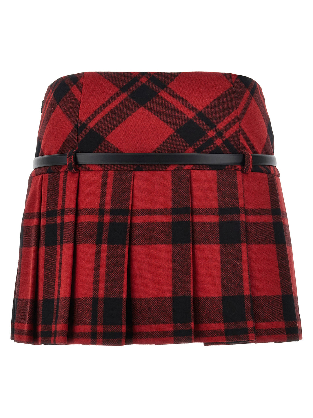 Tartan Belt Skirt Gonne Multicolor