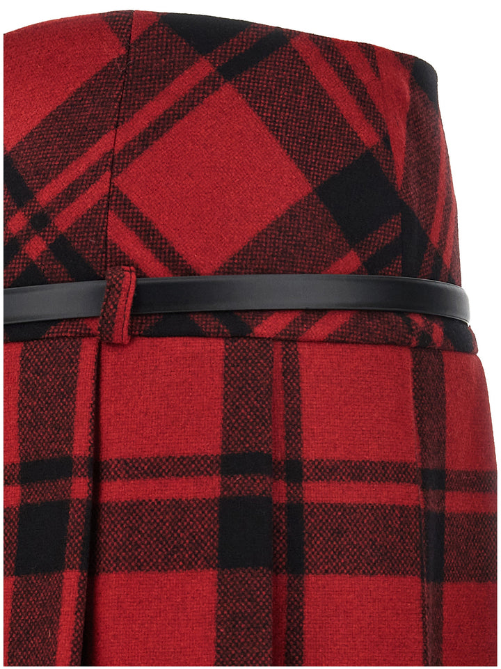 Tartan Belt Skirt Gonne Multicolor