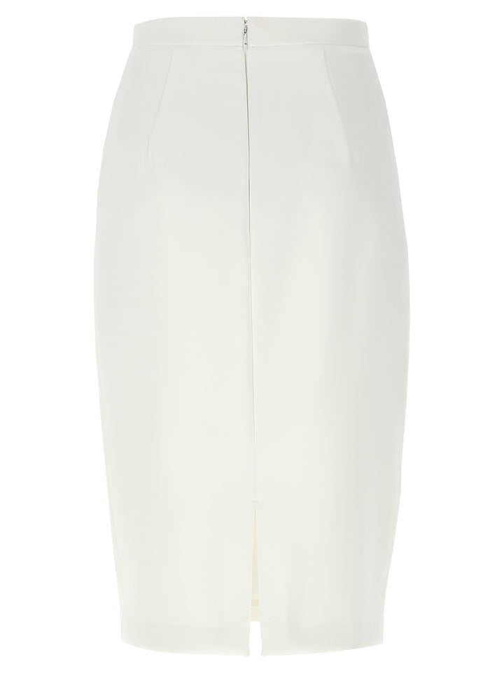 Longuette Skirt Gonne Bianco