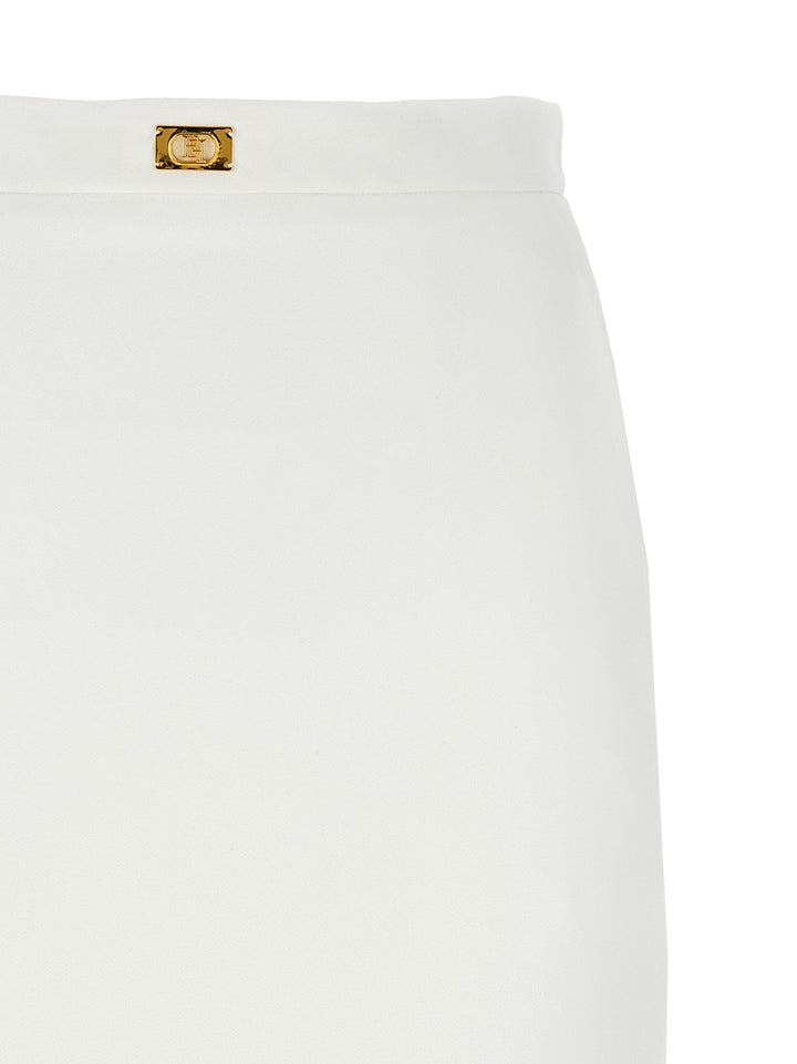 Longuette Skirt Gonne Bianco