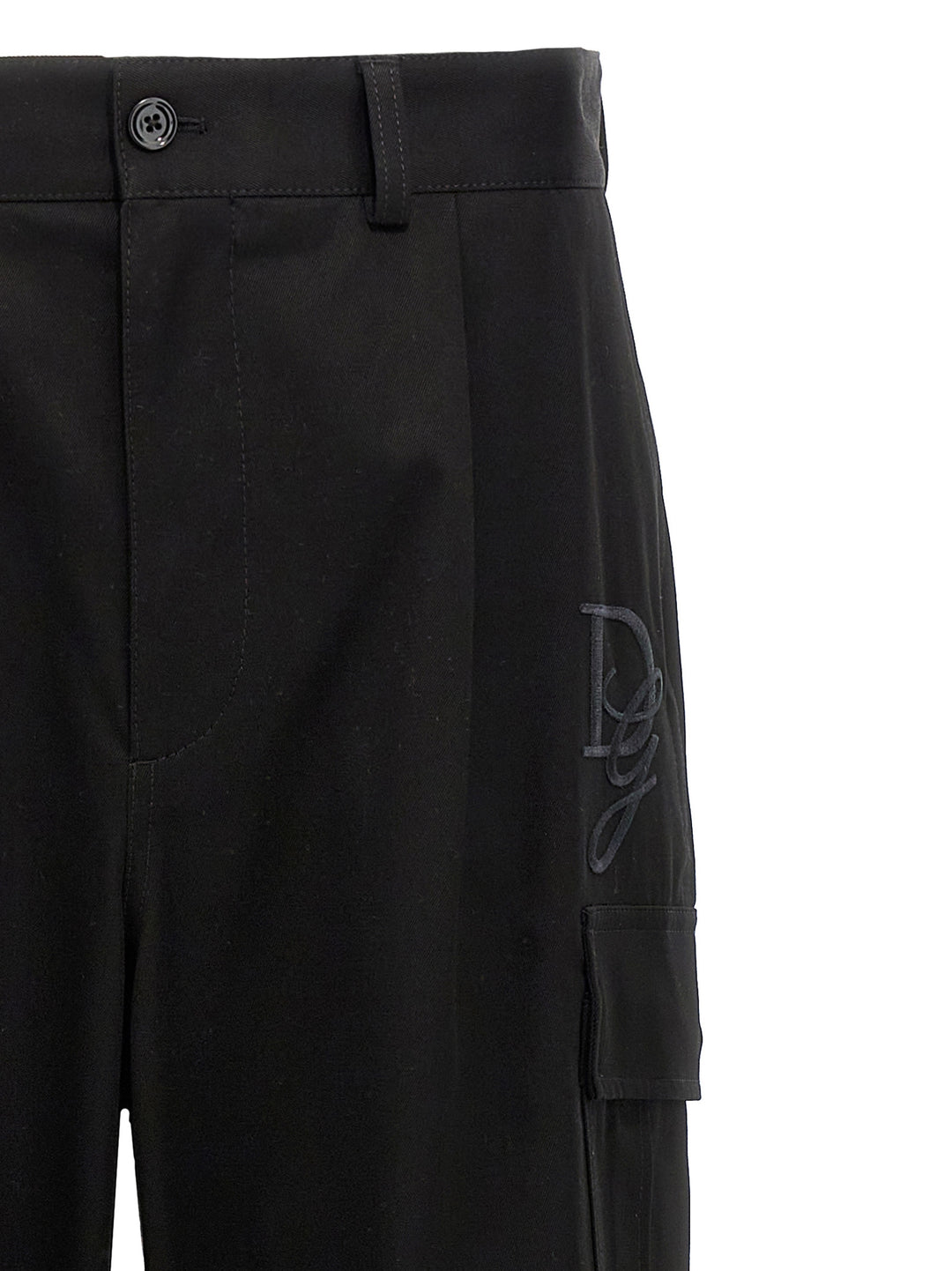 Logo Embroidery Pantaloni Nero