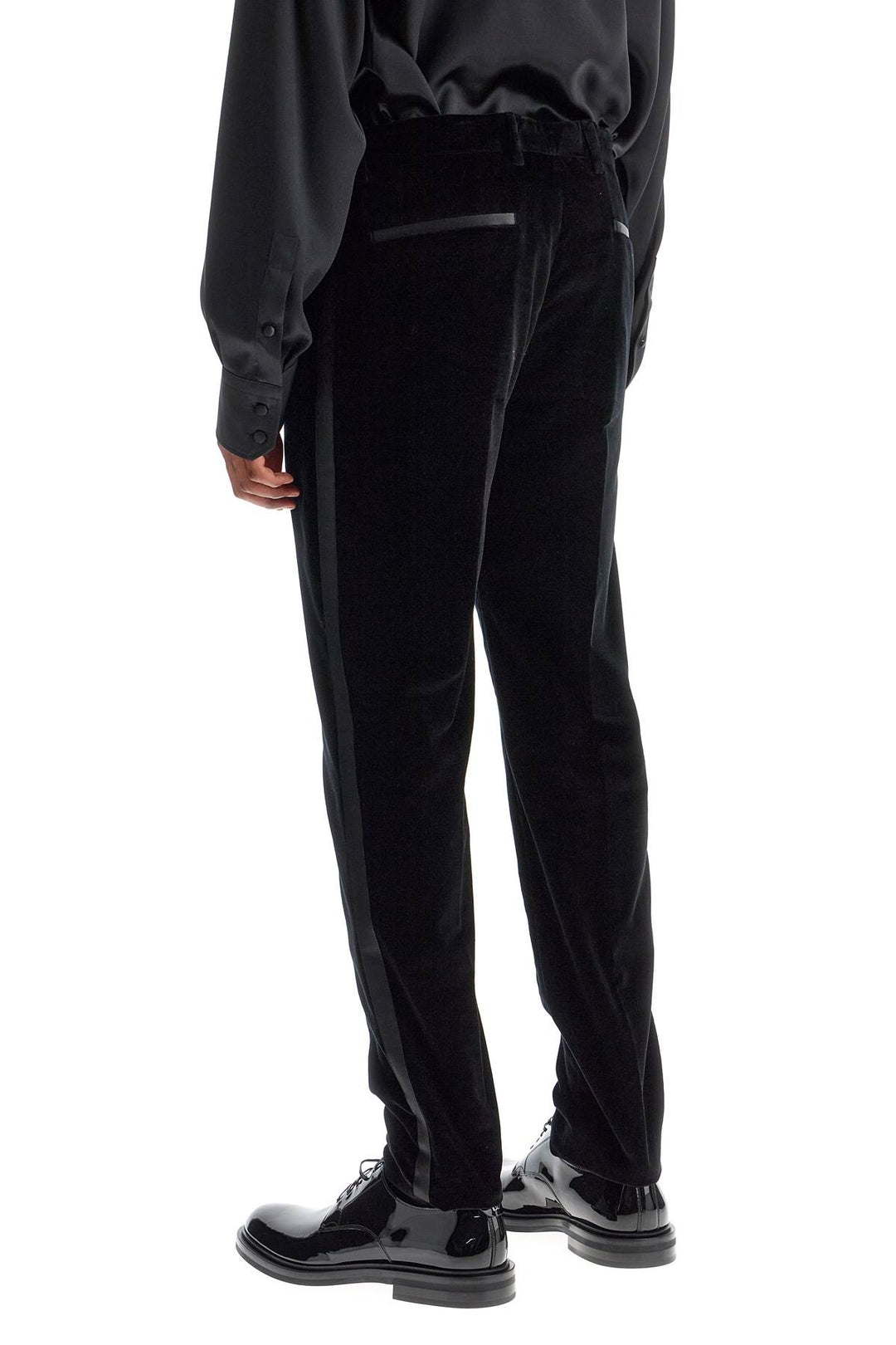 Pantaloni Tuxedo In Velluto