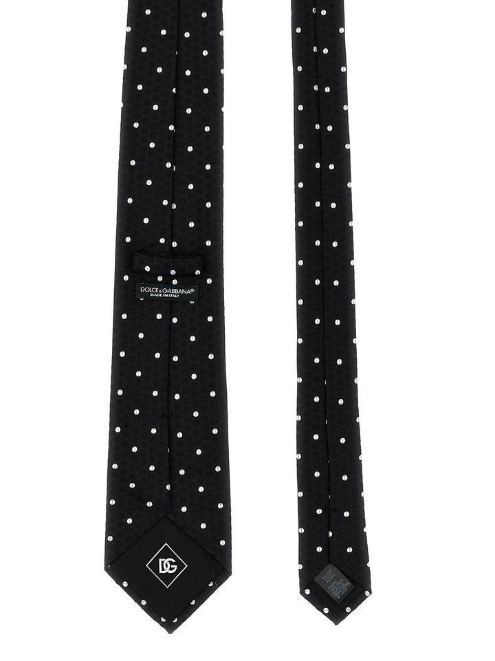 Polka Dot Tie Cravatte Bianco/Nero