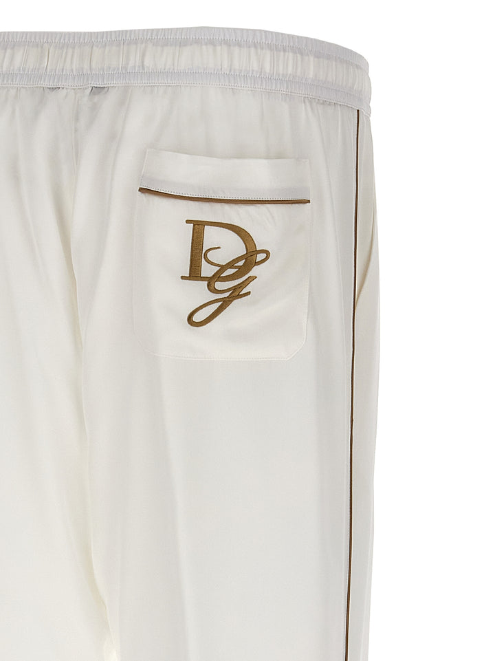 Silk Pantaloni Bianco