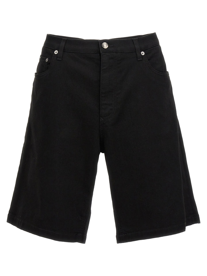 Stretch Denim Bermuda Shorts Bermuda, Short Nero