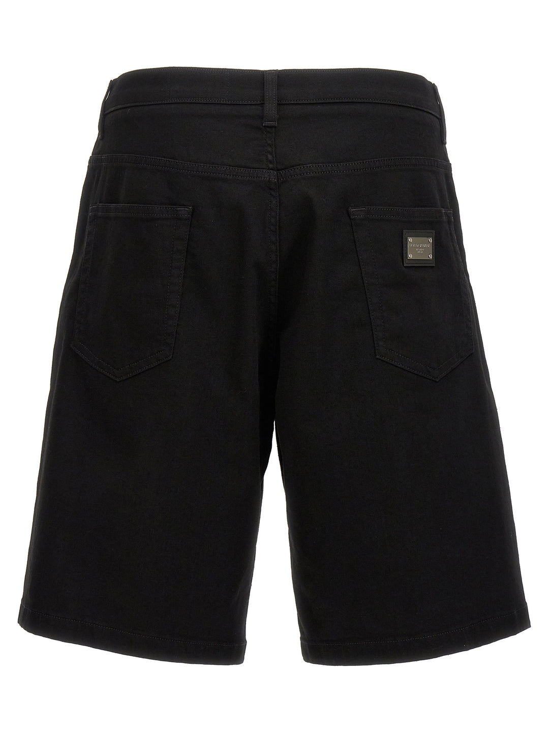 Stretch Denim Bermuda Shorts Bermuda, Short Nero