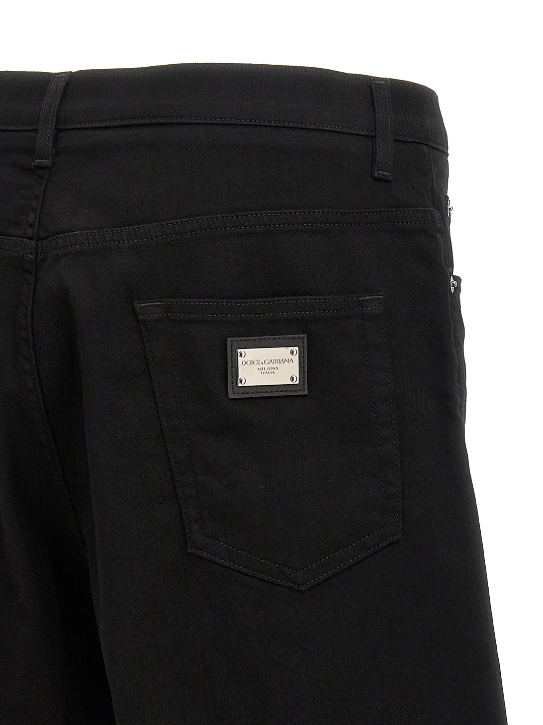 Stretch Denim Bermuda Shorts Bermuda, Short Nero