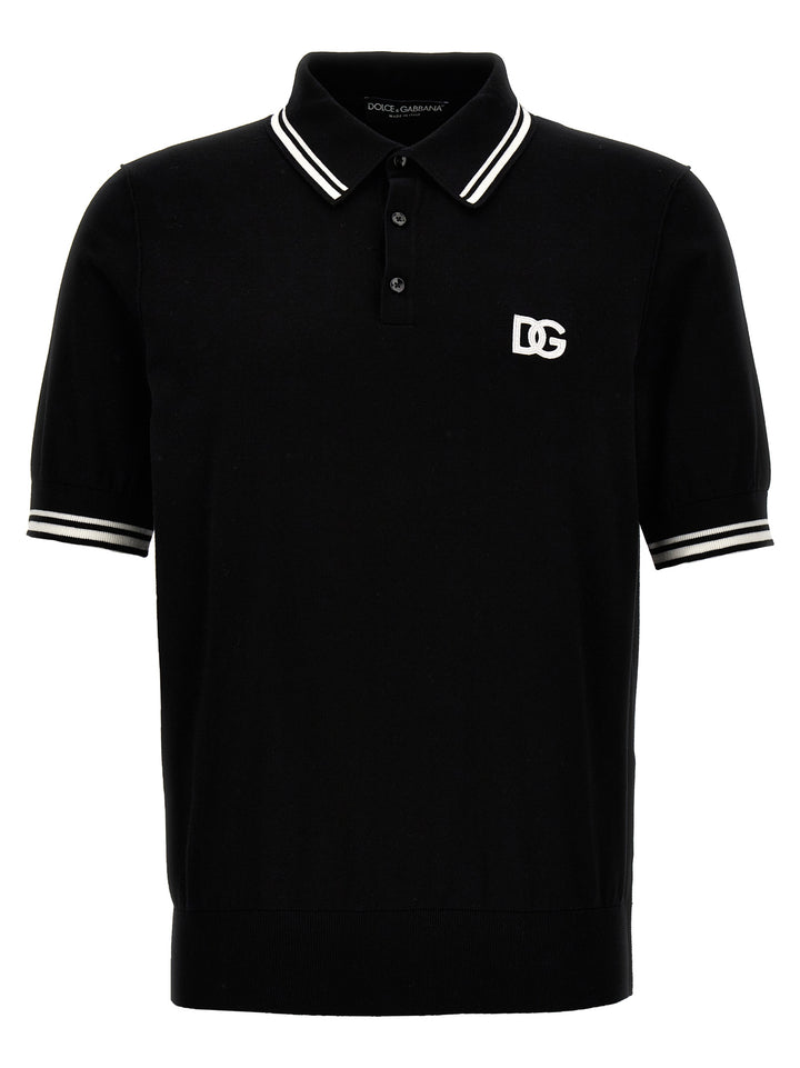 Logo  Shirt Polo Bianco/Nero