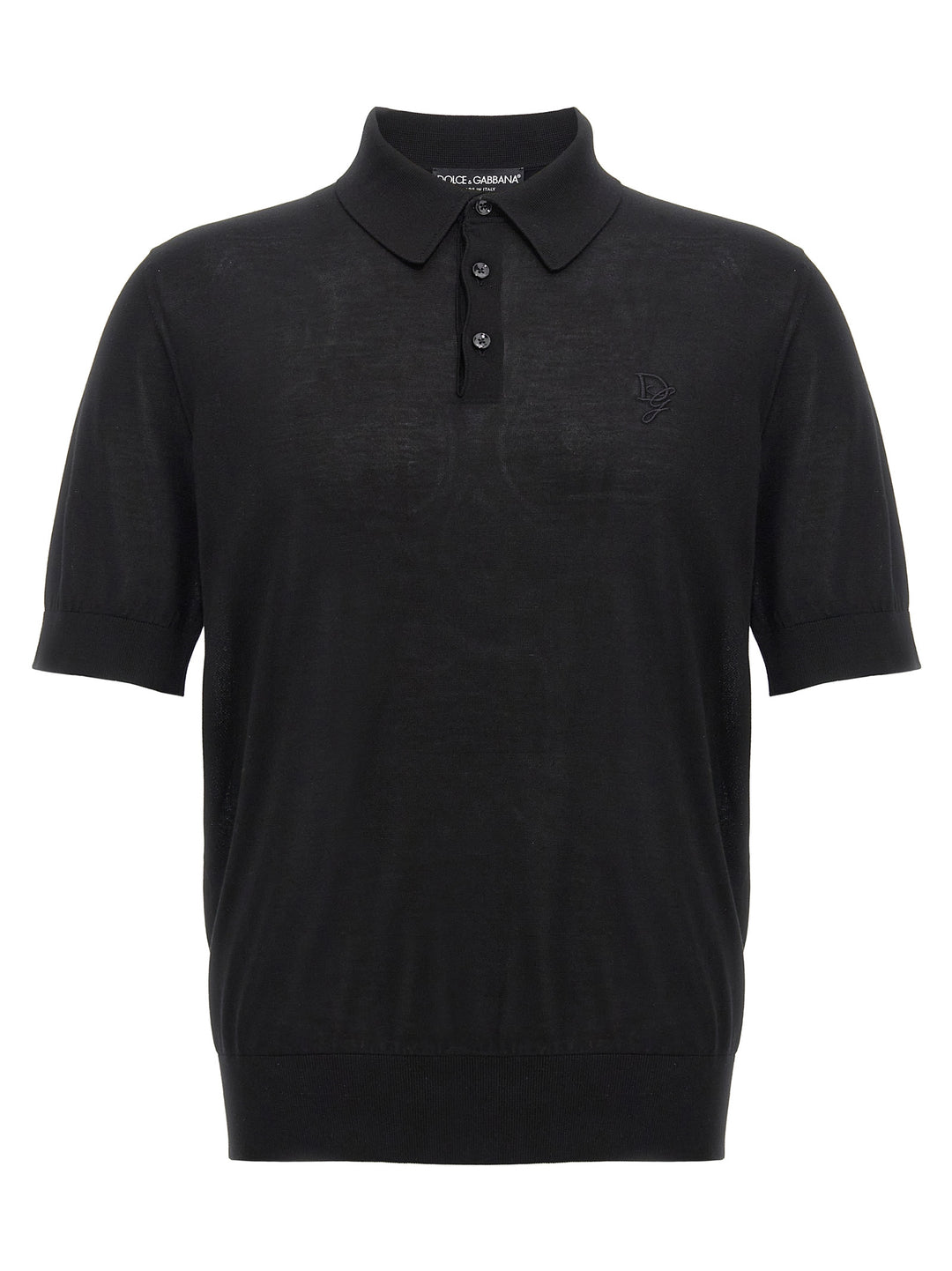 Knitted  Shirt Polo Nero