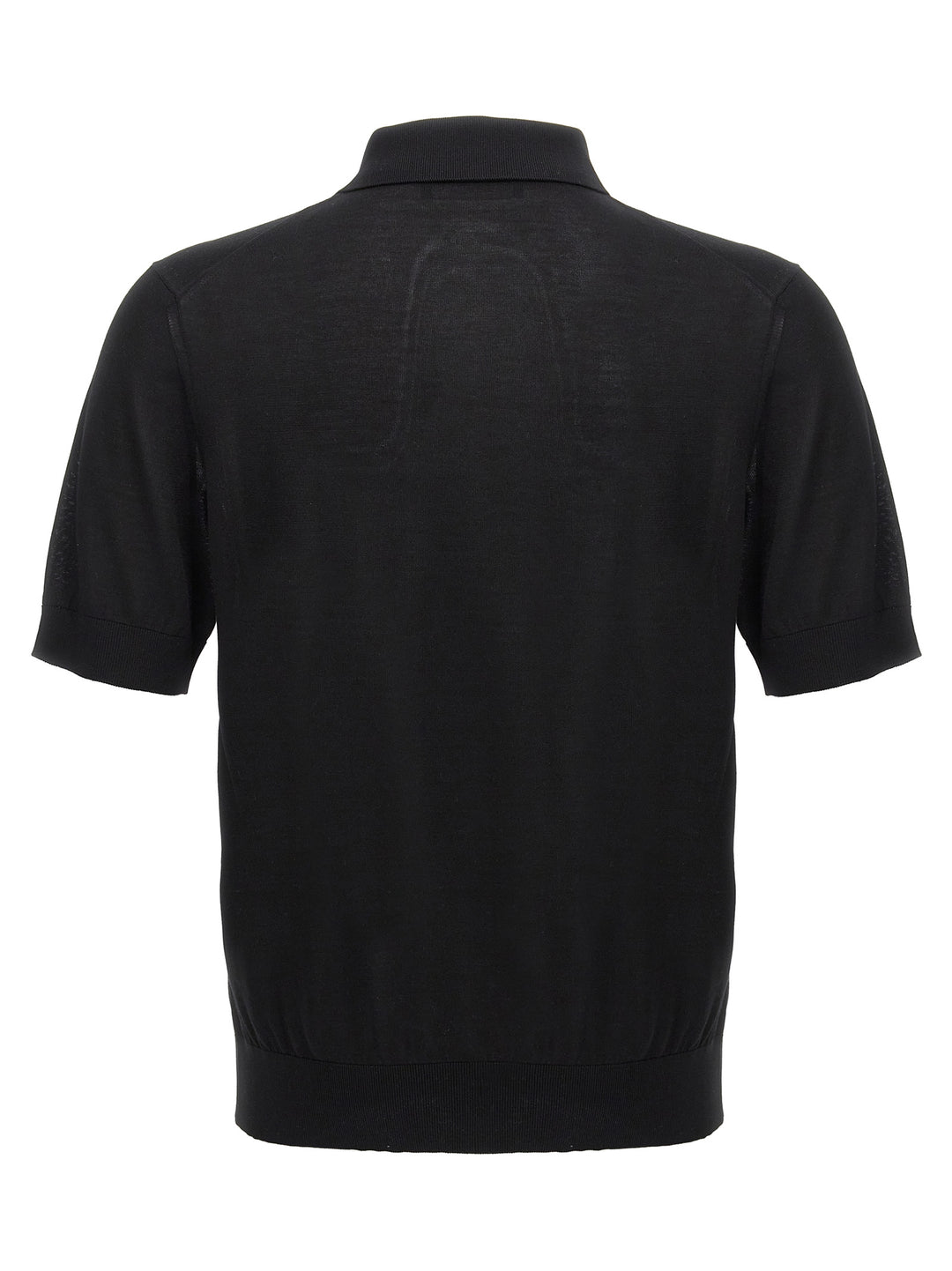 Knitted  Shirt Polo Nero