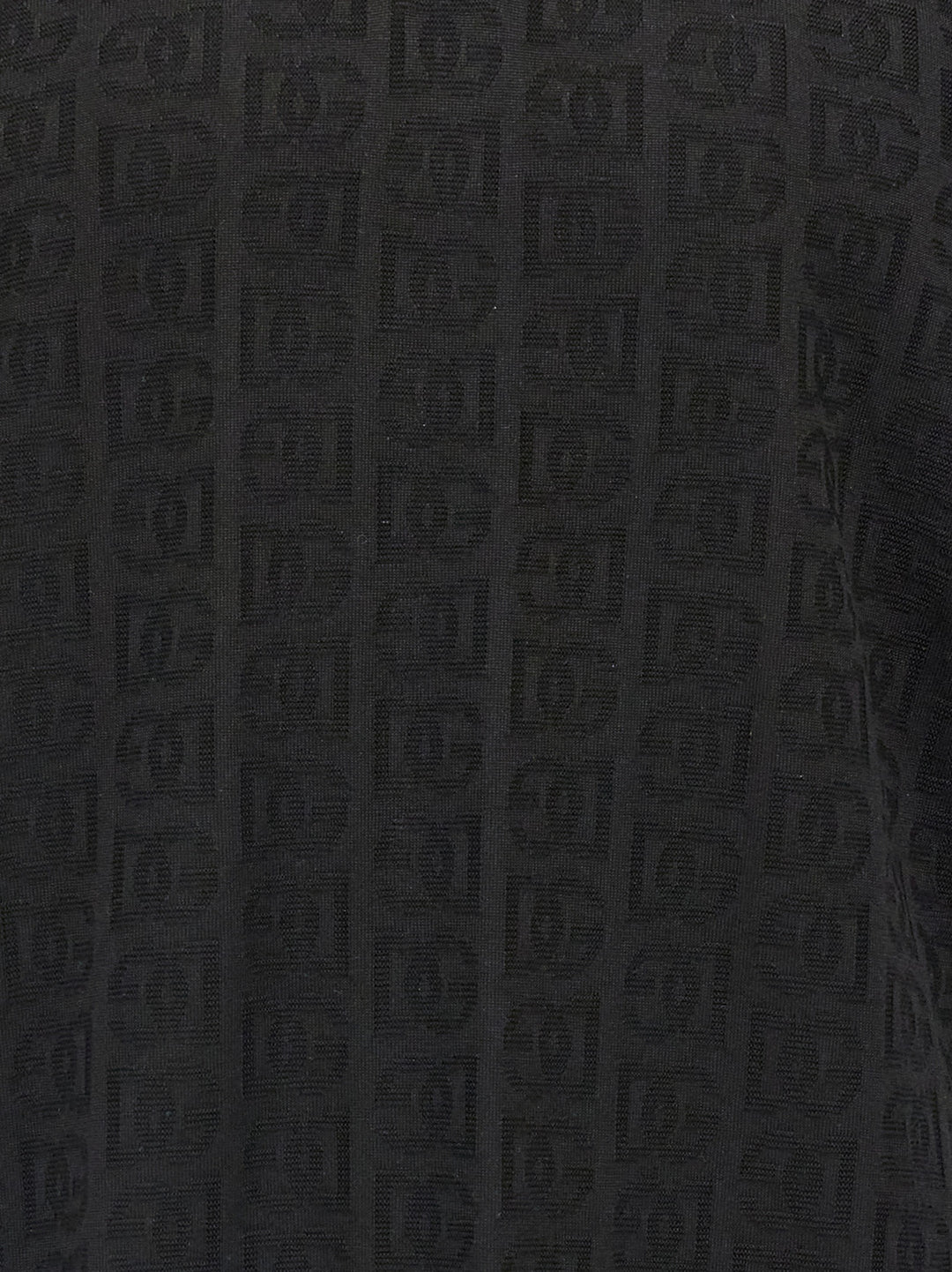 Jacquard Logo  Shirt Polo Nero