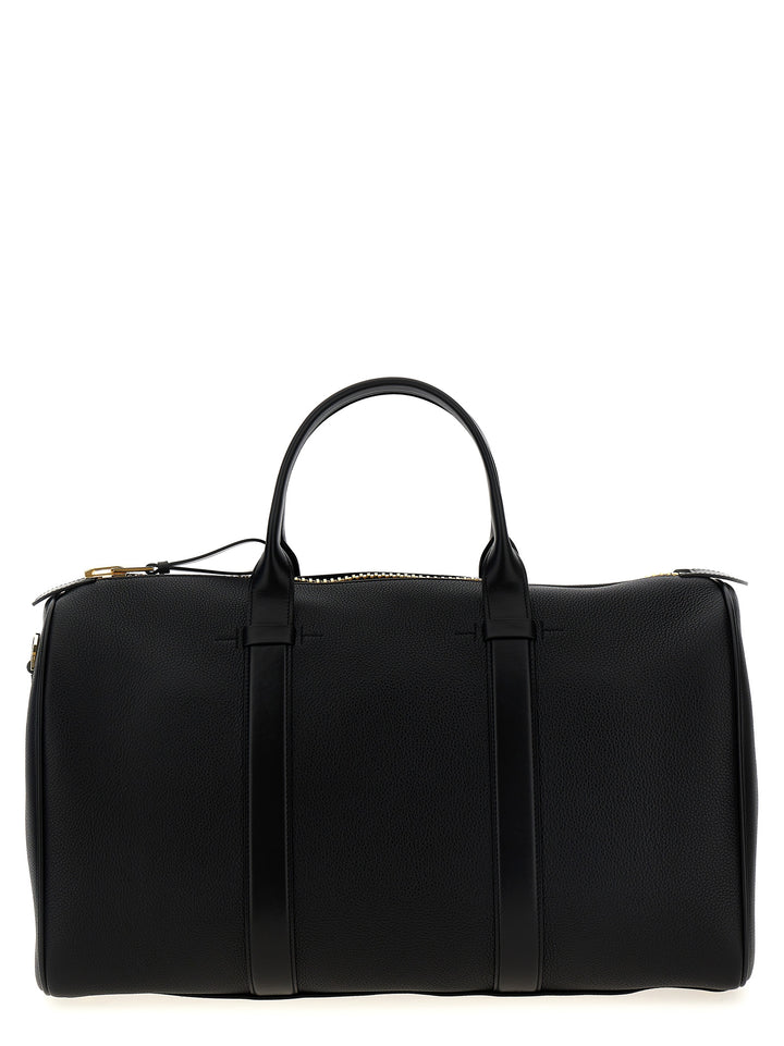 Leather Travel Bag Lifestyle Nero