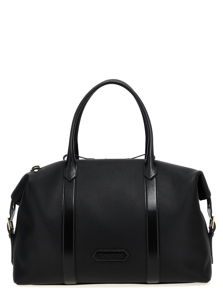 Leather Travel Bag Lifestyle Nero