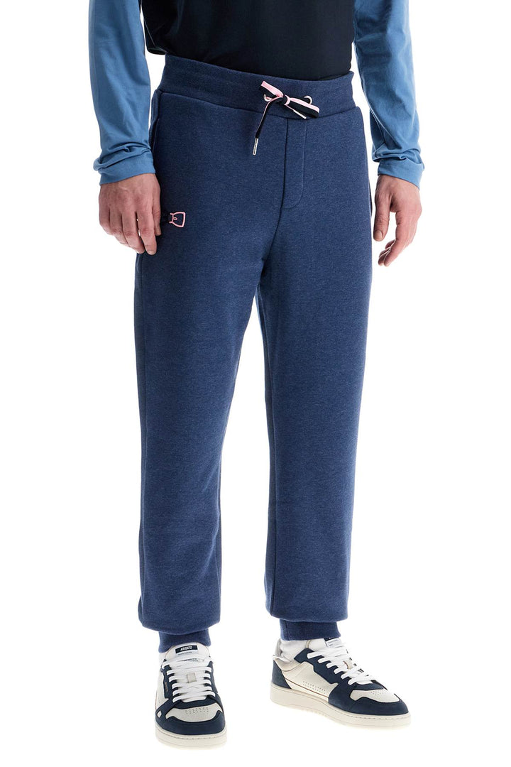 Pantaloni Jogging Slim Fit Cotone Blu Chine Scuro Vita Alta